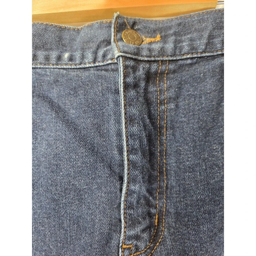 Lauren Ralph Lauren Denim Skirt Women Blue Jean Straight Classic Zip Front 12/14 - Picture 4 of 8